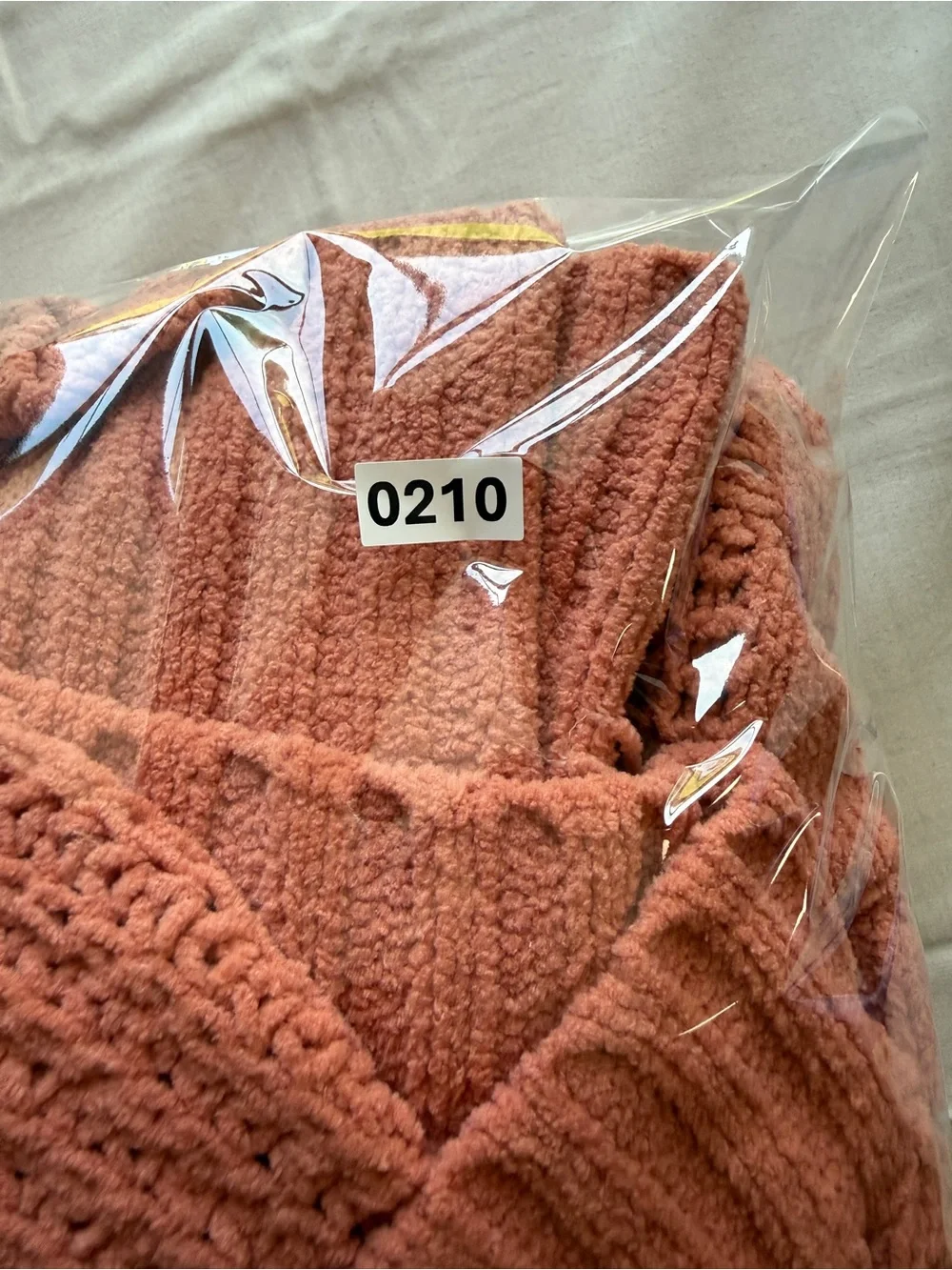 No Boundaries Coral Cable Knit Fringe Sweater